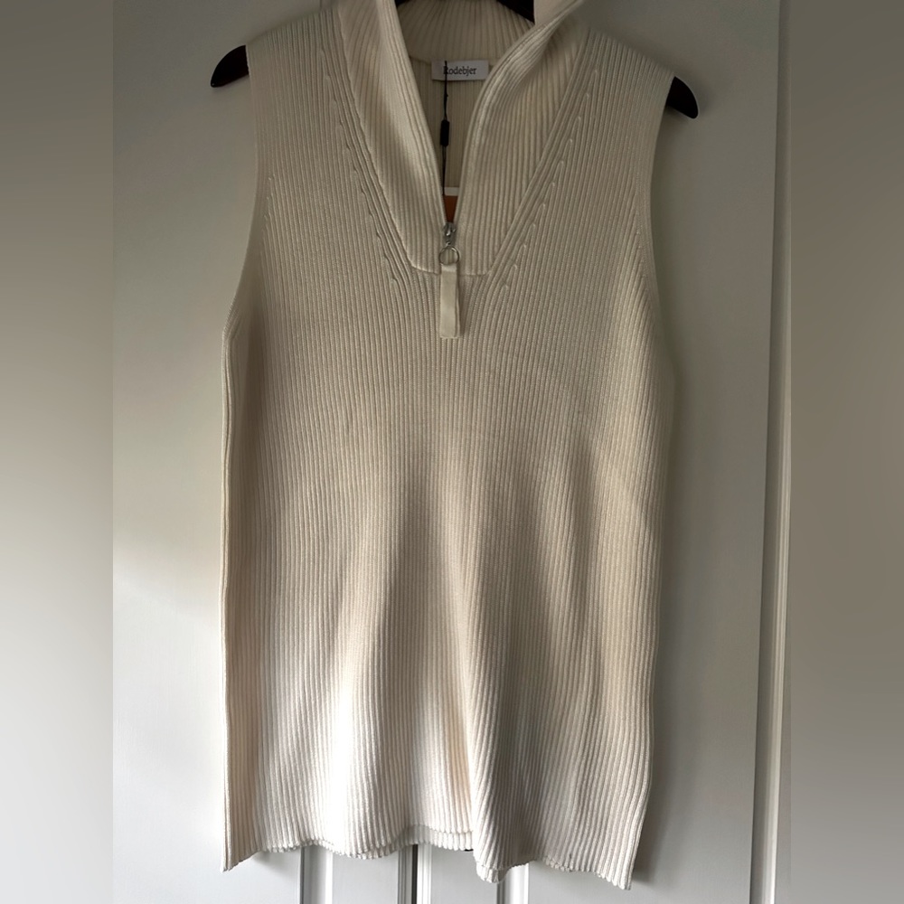 Rodebjer Lady knit top, cream, large